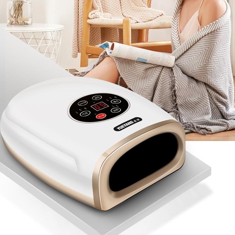 Hand Finger Joint Massager Wrist Palm Physiotherapy Mouse Meridian Acupoint Plug Amber Gold - Pearl White