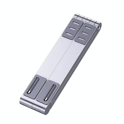 Foldable Metal Laptop Stand for Cooling and Ergonomic - Gray