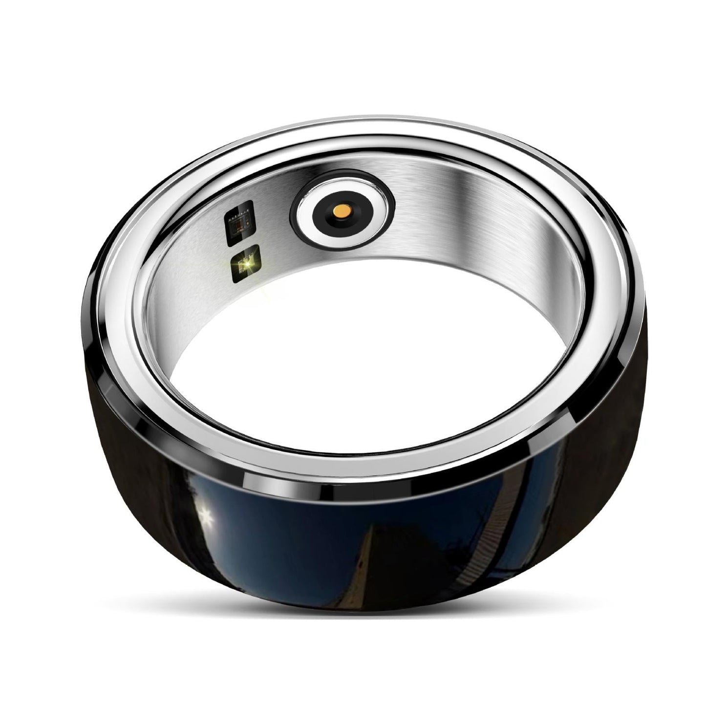 Smart Ring With Heart Rate Blood Oxygen Sleep & Sports Modes - Black Size 22