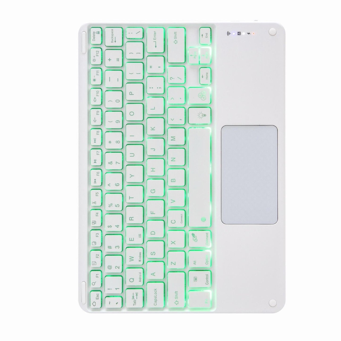 Bluetooth Keyboard Leather Case For Ipad 10.2 / Pro 10.5 - Touch Backlight Three-Fold Holder - Rainbow