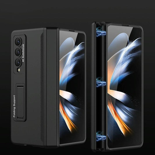 Foldable Magnetic Hinged Case for Samsung Galaxy z Fold 4 - Black