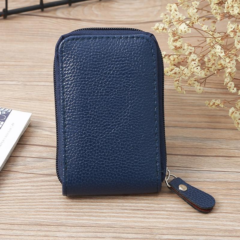 Woven Mini Coin Purse For Ladies Student Id & Card Holder - Black