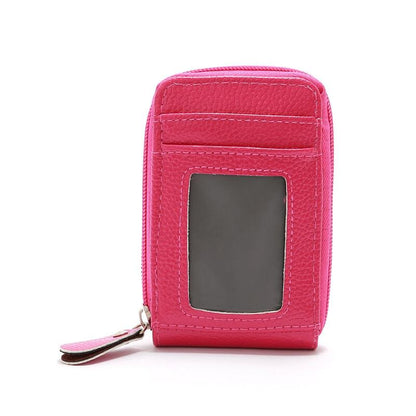 Woven Mini Coin Purse For Ladies Student Id & Card Holder - Black