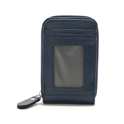 Woven Mini Coin Purse For Ladies Student Id & Card Holder - Black