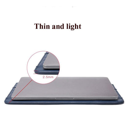 13-14 Inch Thin & Light Microfiber Leather Notebook Liner Bag for Computers - Blue