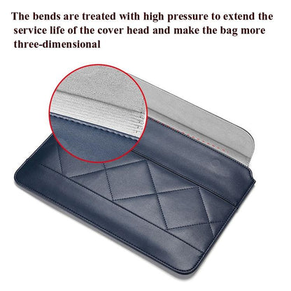 13-14 Inch Thin & Light Microfiber Leather Notebook Liner Bag for Computers - Blue