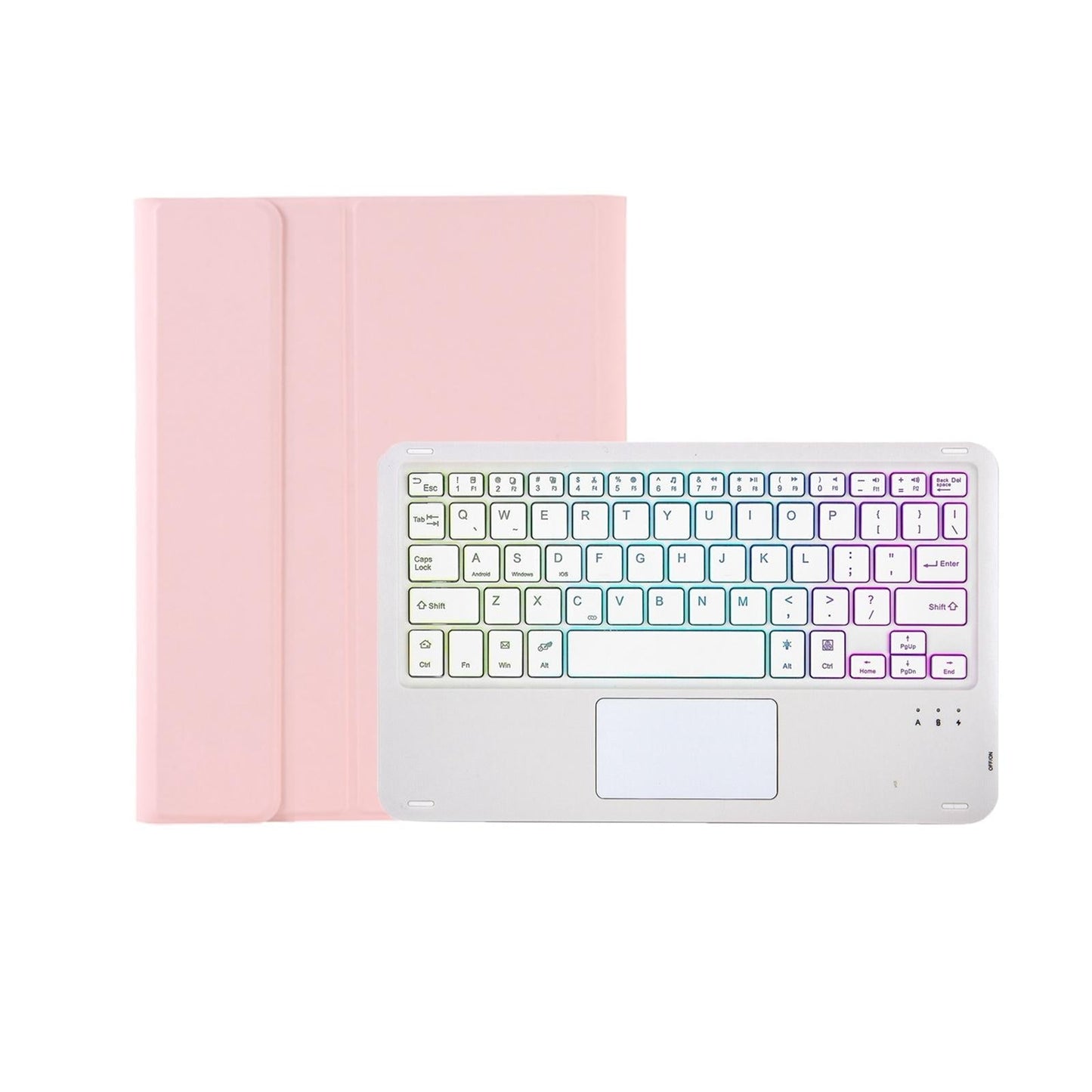 Bluetooth Keyboard Leather Tablet Case For Ipad 10.2 / 10.5 / Air 2019 With Touch Pad & Backlight - Sky Blue