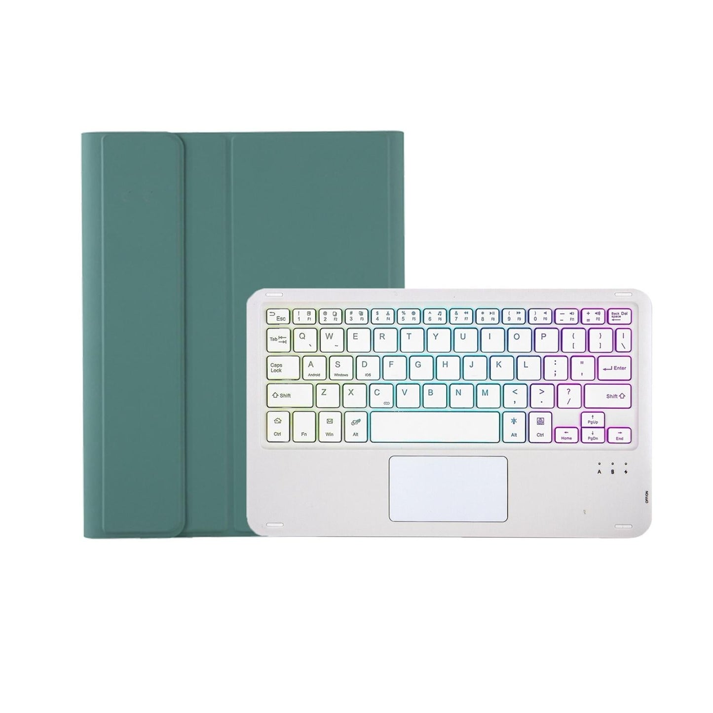Bluetooth Keyboard Leather Tablet Case For Ipad 10.2 / 10.5 / Air 2019 With Touch Pad & Backlight - Sky Blue