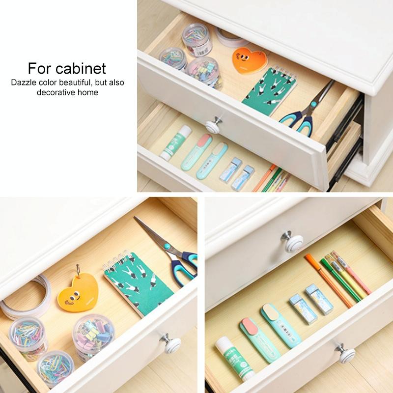 Waterproof Diamond Texture Cut off Cabinet Drawer Mat - 45x150cm - White