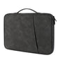 Grey Sheepskin Leather Bag for 12.9-13 Inch Laptops - Portable and Stylish