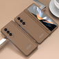 Foldable Phone Case with Pen and Stylus for Samsung Galaxy z Fold 4 / 5g - Coffee