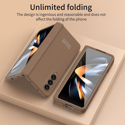 Foldable Phone Case with Pen and Stylus for Samsung Galaxy z Fold 4 / 5g - Coffee