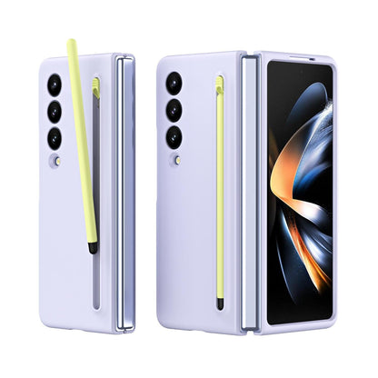 Enhanced Shockproof Phone Case for Samsung Galaxy z Fold 4 - Pen Design - Light Gray