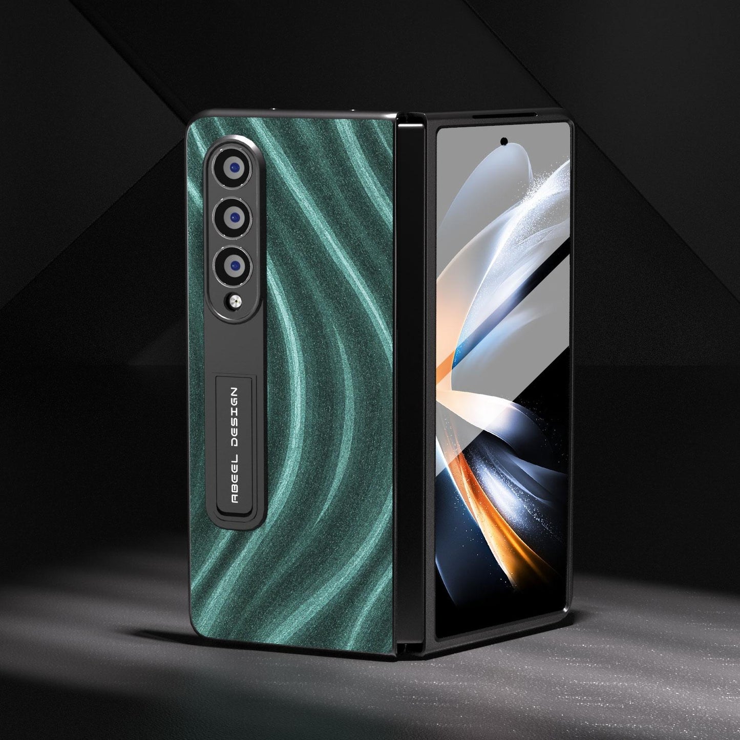 Galactic Pattern Phone Case for Samsung Galaxy z Fold 4 5g - Integrated Protection - Grey