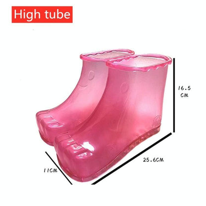 Portable Plastic Bubble Foot Bucket 16.5Cm Height Fits Size 42 Shoes - Blue