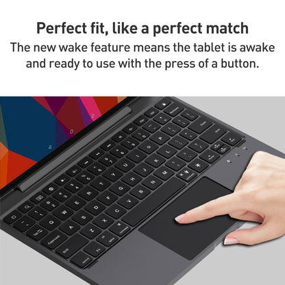 Bluetooth Touch Keyboard Leather Case - Aluminum Alloy - Grey - For Ipad Pro 12.9 2020/2021/2022