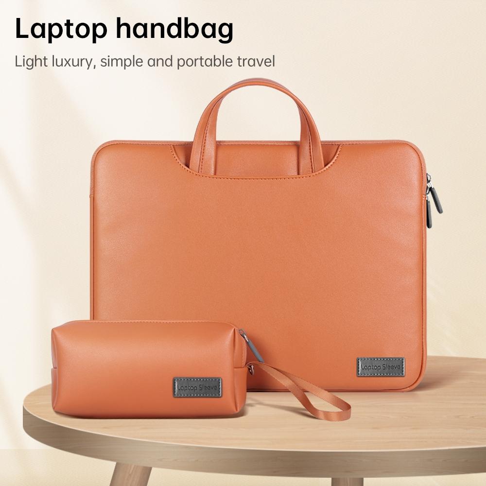 15 Inch Waterproof Laptop Bag With Power Pack And Inner Pouch - Brown