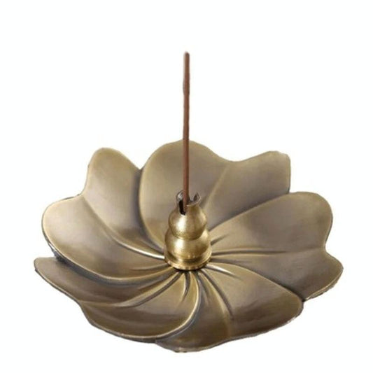 Vintage Sandalwood Incense Burner - Creative Alloy Holder For Bedroom - Bronze