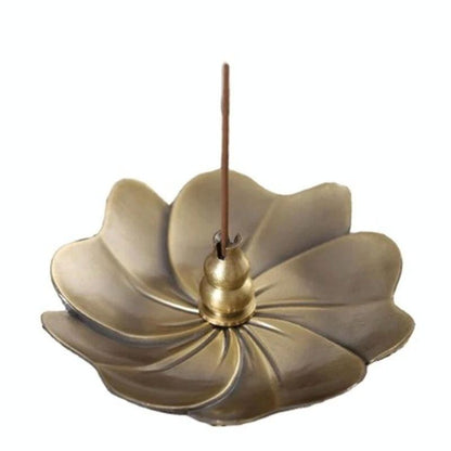 Vintage Sandalwood Incense Burner - Creative Alloy Holder For Bedroom - Bronze