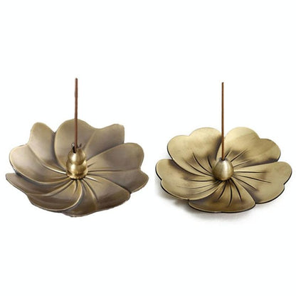 Vintage Sandalwood Incense Burner - Creative Alloy Holder For Bedroom - Bronze
