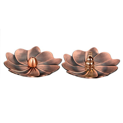 Vintage Sandalwood Incense Burner - Creative Alloy Holder For Bedroom - Bronze