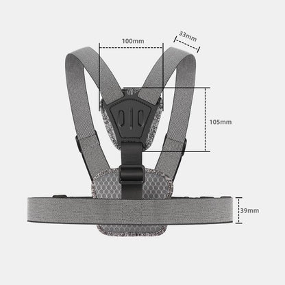 Adjustable Chest Strap with Mount and Screw - 7 In 1 Phone Clamp