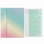 Bluetooth Keyboard Leather Case For Ipad 9.7 2018 / 2017 With Backlight & Three-Fold Holder - Rainbow