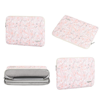 Waterproof 12 Laptop Liner Bag in Light Pink Pu Leather
