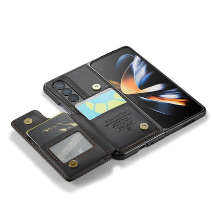Leather Rfid Phone Case for Samsung Galaxy z Fold 4 5g - Black