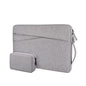 Polyester Laptop Liner Bag with Small Bag - Fits 14.1-15.4 Inch Devices - Hemp Grey