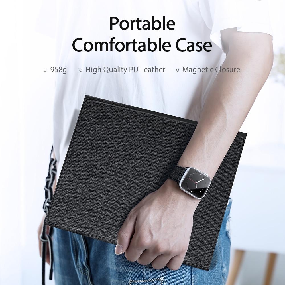 Leather Case With Bluetooth Keyboard & Touchpad For Ipad Air / Pro 11 - Black