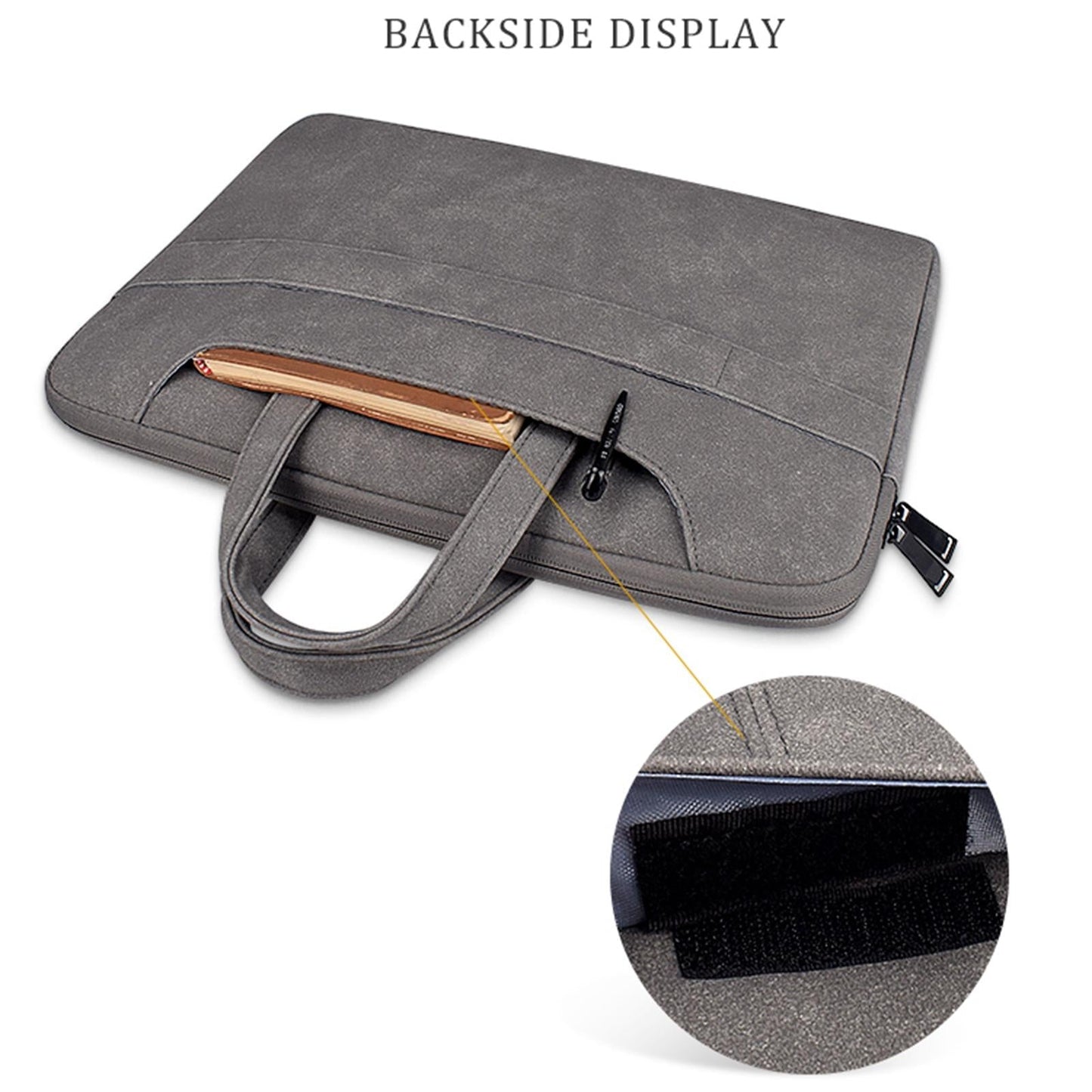 Detachable Shoulder Strap Business Laptop Bag - 14.1-15.4 Inch Frosted Pu - Pink