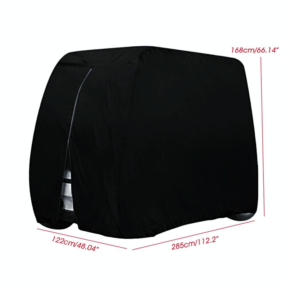 Waterproof Golf Cart Cover - 275 X 122 X 168 Cm - Black