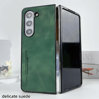 Crystal Leather Foldable Case for Samsung Galaxy z Fold 4 - Green