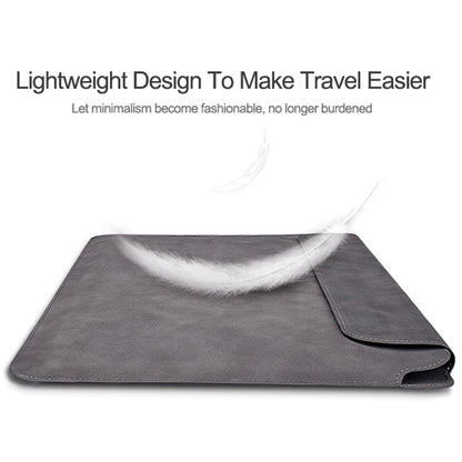 Lightweight Sheepskin Notebook Liner Bag - Deep Space Gray 14.1-15.4 Inch
