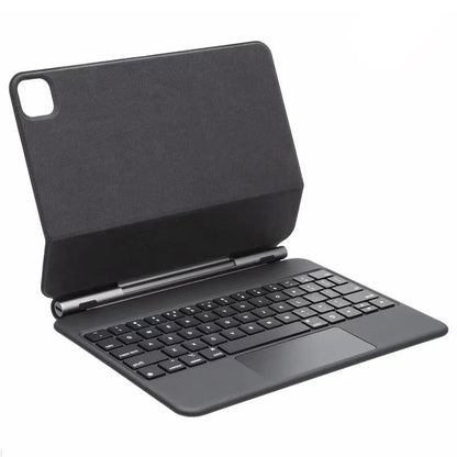 Bluetooth Keyboard Leather Case With Touch Pad - P11 - Black