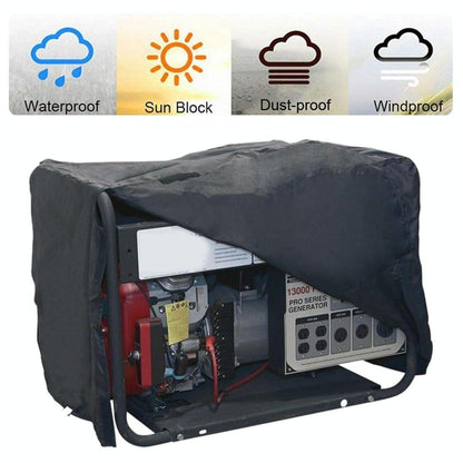 Waterproof Generator Cover - 81X61X61Cm - Black Oxford Cloth