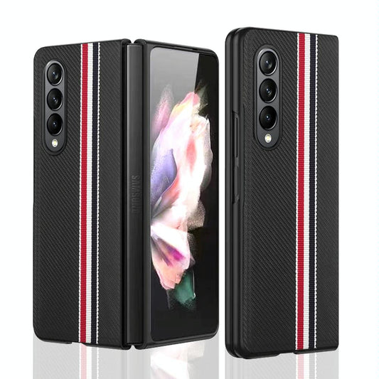 Shockproof Twill Phone Case for Samsung Galaxy z Fold 4 - Pc Tpu - Black