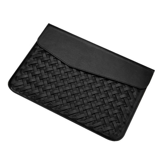 12 Inch Hand-Woven Notebook Liner Bag For Computers - Black