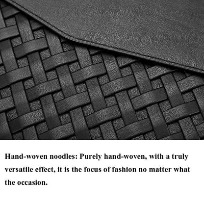 12 Inch Hand-Woven Notebook Liner Bag For Computers - Black