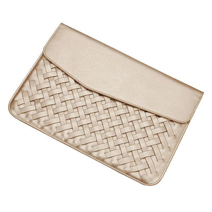 12 Inch Hand-Woven Notebook Liner Bag For Computers - Black