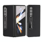 For Samsung Galaxy Z Fold4 5G Phone Case With Holder - Silky Soft Edge - Black