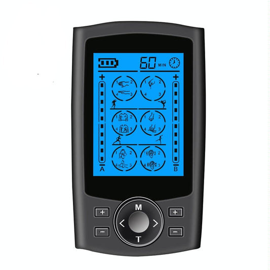 24-Mode Digital Pulse Massager For Whole Body Therapy Au Plug - Black