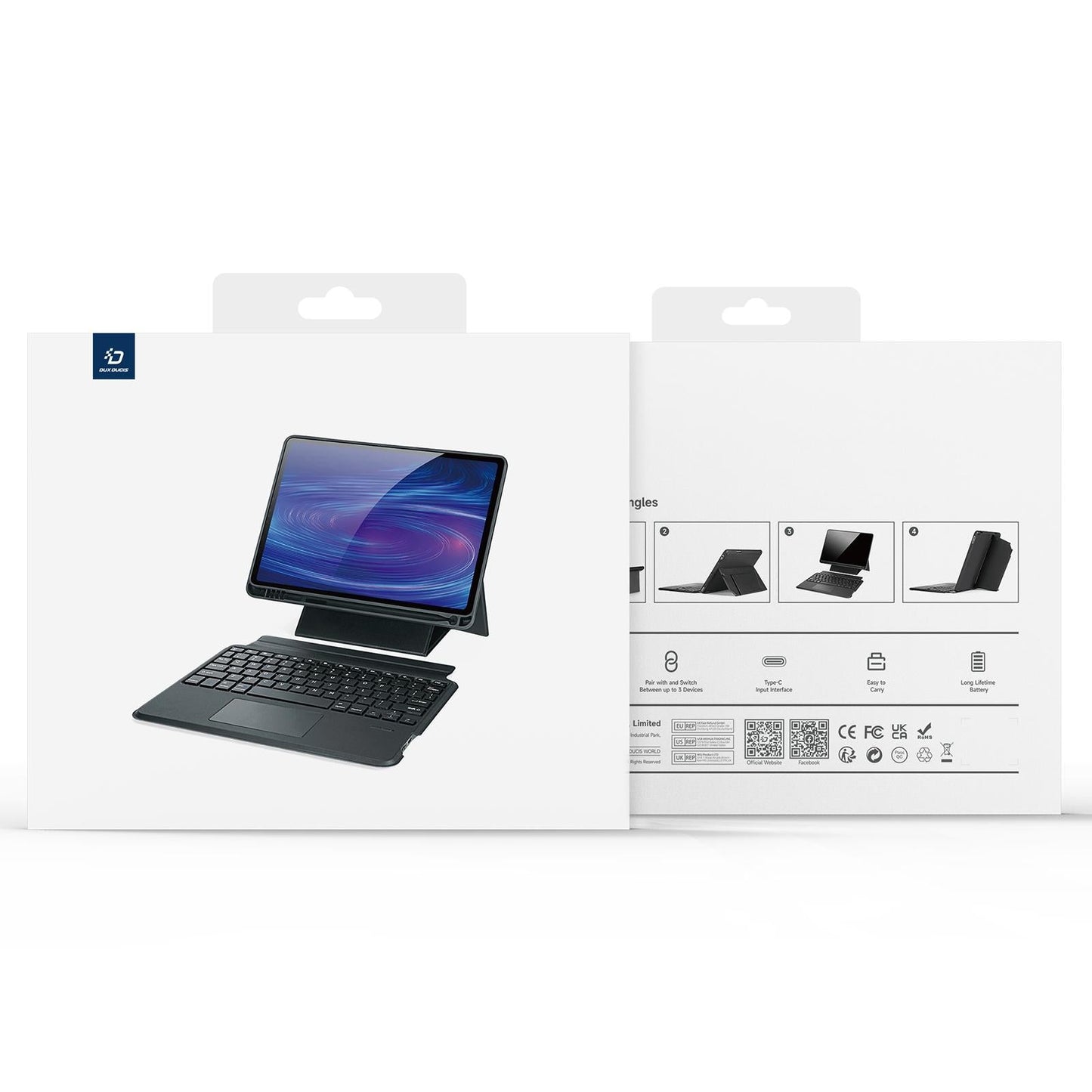Black Magnetic Bluetooth Keyboard Tablet Case - For Ipad 10.2 2019/2020/2021/Air 2019/Pro 10.5 Inch 2017