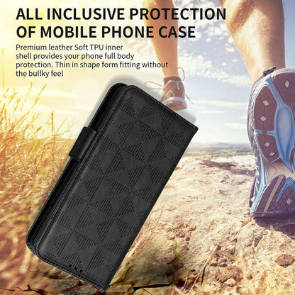 Symmetrical Leather Triangle Phone Case for Samsung Galaxy z Fold 4 - Black
