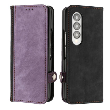 Leather Phone Case with Side Buckle for Samsung Galaxy z Fold 4 / 5g - Royal Blue