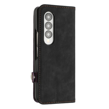 Leather Phone Case with Side Buckle for Samsung Galaxy z Fold 4 / 5g - Royal Blue