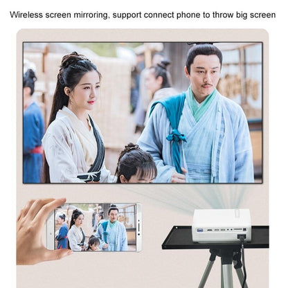 1080P Wireless Screen Mirroring Projector - Small Led - Black