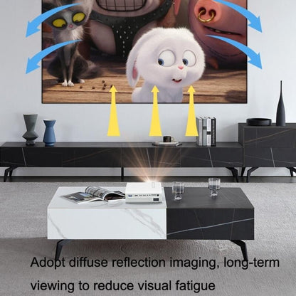 1080P Wireless Screen Mirroring Projector - Small Led - Black