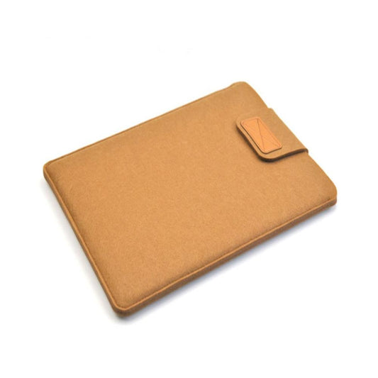 14 Vertical Felt Laptop / Tablet Sleeve Bag - Black - Khaki
